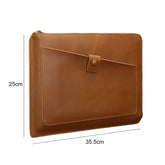 Universal Genuine Leather Business Zipper Laptop Tablet Bag For 12 inch and Below, 12 inch